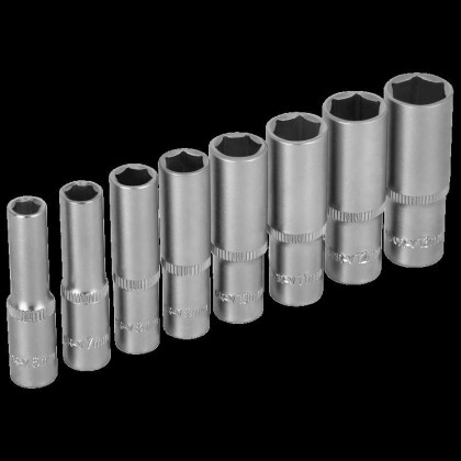 Sada nástrčných klíčů prodloužených . 1/4” 8ks STALCO S-54061
