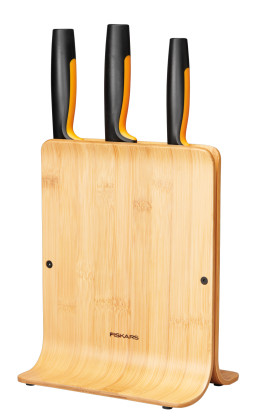 Sada nožů Fiskars Functional Form v bambusovém bloku, 3 ks - 1057553