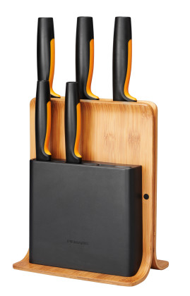 Sada nožů Fiskars Functional Form v bambusovém bloku, 5 ks - 1057552