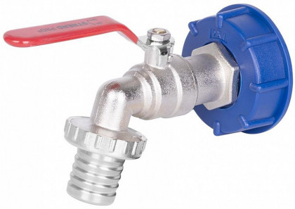 Sada, ventil 1 1/4" + plastová redukce 60mm + výpusť 1", na IBC nádrž