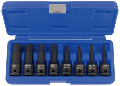 Sada vnějších nástrčných klíčů HEX 1/2" sada 8ks - Liasa40001