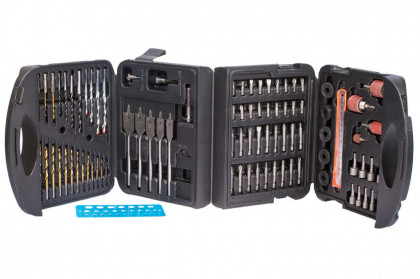 Sada vrtáků a bitů v plastovém kufru, 118ks - AH20118A