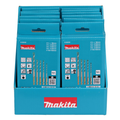 sada vrtáků TCT se stopkou 1/4" multimateriál 12 sad v displeji STOP
