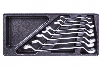 Sada vyhnutých očkových klíčů ve výplni do dílenského vozíku, 8 dílů - VV010OK01