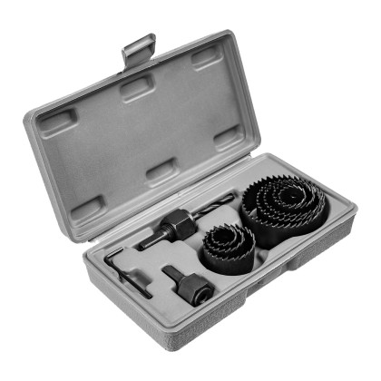 Sada vykružovacích korunek 11 dílů | 19-64 mm, plastový box (náhrada za P11808)