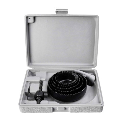 Sada vykružovacích korunek 8 dílů | 64-127 mm, plastový box (náhrada za P11807)