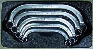 Sada zahnutých klíčů, 5 ks