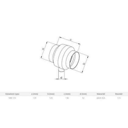 Sběrač s odvodem kondenzátu SBK, Ø 125 mm 0671