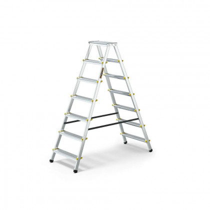 Schůdky hliníkové 150kg, 2x7 stupňů