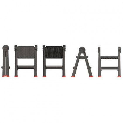 Schůdky TITAN LADDER, černý 470 x 435 x 630 mm