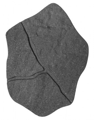 Šedá gumová terasová dlažba FLOMA Stone - 51 x 38 x 1,8 cm