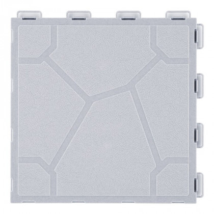 Šedá plastová terasová dlažba FatraStep Stoneris - 30 x 30 x 1,3 cm