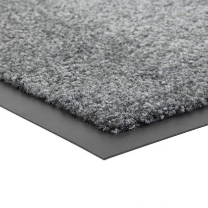 Šedá vnitřní čistící pratelná vstupní rohož FLOMA Twister - 90 x 250 x 0,8 cm
