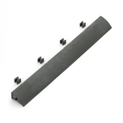 Šedý plastový nájezd pro terasové dlaždice Linea Easy - 39 x 4,5 x 2,5 cm