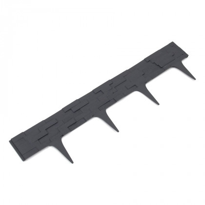 Šedý plastový palisádový zahradní obrubník Stone - délka 80 cm a výška 8 cm