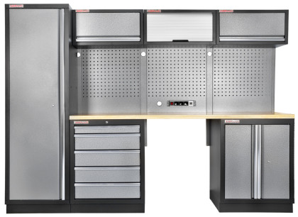 Sestava dílenského nábytku PROFI s vysokou úzkou skříní, 6 ks - AHP1300