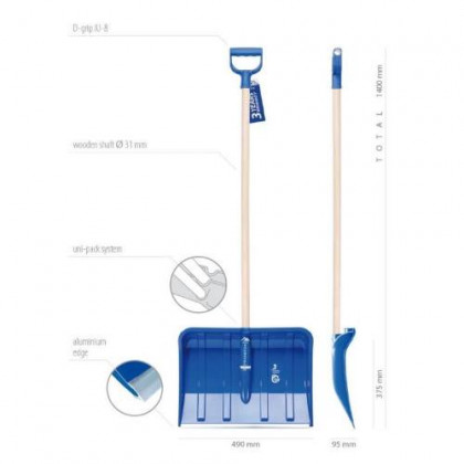 Shrnovač sněhu PRADĚD, 49 x 36 cm