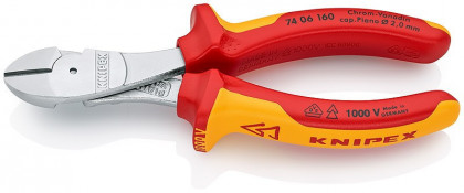 Silové boční štípací kleště chromované 160 mm  - 7406160