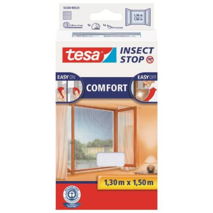 Síť proti hmyzu 1,3 m x 1,5 m, bílá, Comfort, TESA