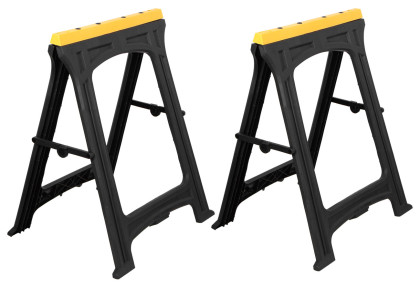 Skládací koza na dřevo, sada 2 ks, PP, nosnost 170 kg/pár - HT490314