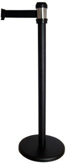 Sloupek k ohrazení černý s černým pásem - PSA2202