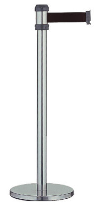 Sloupek k ohrazení stříbrný s černým pásem - PSA1202A
