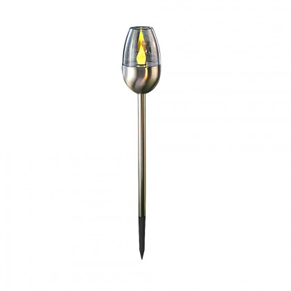 Solární lampa Candle, 1xLED, nerez, 6x28cm