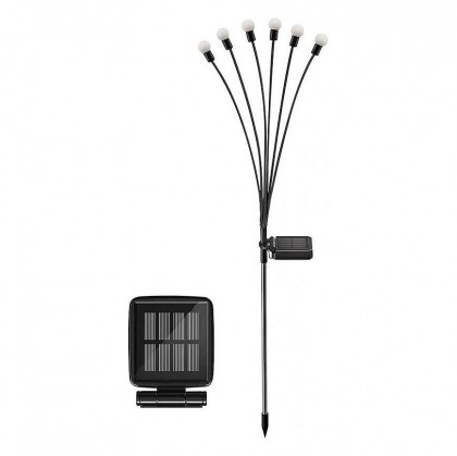 Solární lampa Firefly, 6xLED, nerez, 72cm