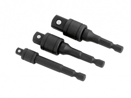 Souprava adaptérů úderových 1/4", 3/8", 1/2" /75mm rychloupínací IMPACT 3ks