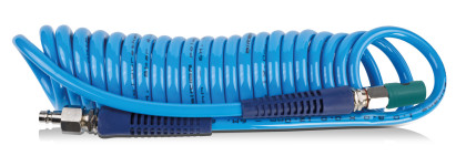 Spirálová PU hadice 10 m, ø 8/12 mm, 8 bar s rychlospojkou