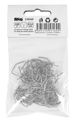 Spony pro svářečku plastů (V) 0,8 mm - 100 ks