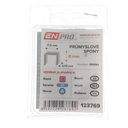 Spony PROFI, 530/08 mm, 1000 ks, ENPRO