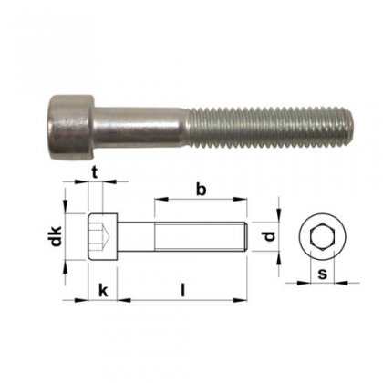 Šr.VH IMB 8.8 ZB M10x095