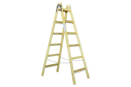 Štafle dřevěné, 9 příček, L = 286,5 cm