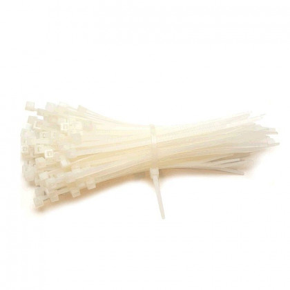 Stahovací pásky PS bílá 2,6x200mm, 100ks