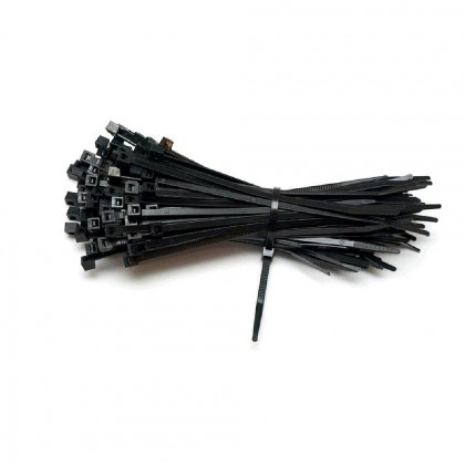 Stahovací pásky PS černá 2,5x135mm, 100ks