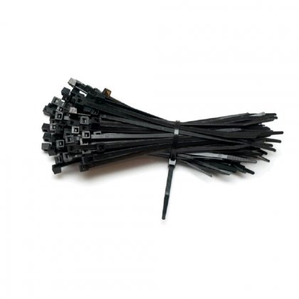 Stahovací pásky PS černá 7,8x300mm, 100ks