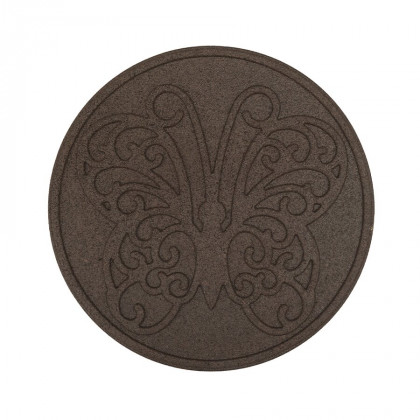 Světle hnědý gumový zahradní nášlap FLOMA Butterfly - 45 x 45 x 1,9 cm