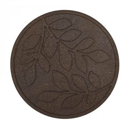 Světle hnědý gumový zahradní nášlap FLOMA Leaves - 45 x 45 x 1,9 cm
