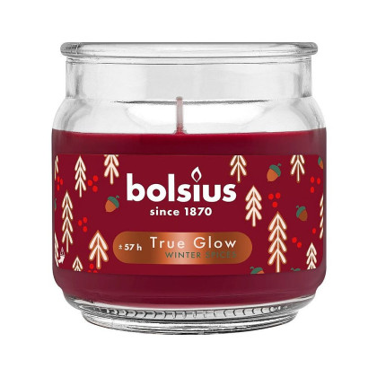 Svíčka Bolsius Large Jar, Winter Spices červená, 100x98mm