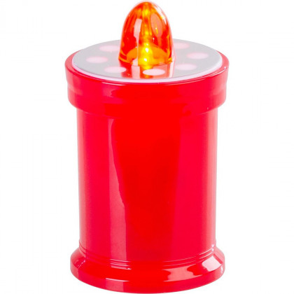 Svíčka MagicHome TG-18, LED, na hrob, červená, 11 cm, (součást balení 2xAA)