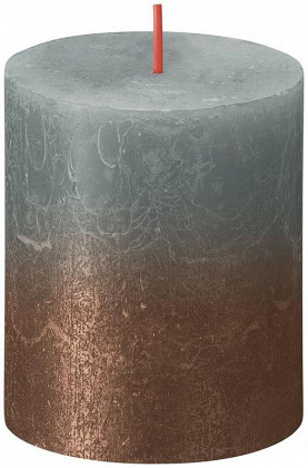 Svíčka válec bolsius Rustic Sunset Eucalyptus Green+Copper, 68x80mm