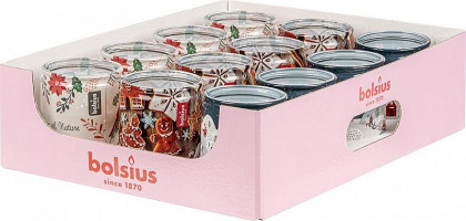 Svíčka ve skle bolsius Fragranced, 82/68 mm, sellbox 12 ks