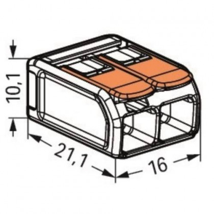 Svorka WAGO 221-612, 2 pólová