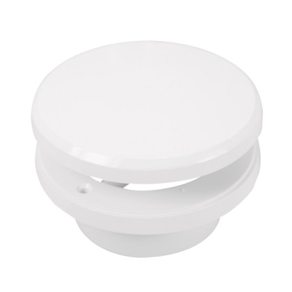 Talířový ventil bílý s regulací, průměr 100 mm