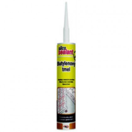 Tmel butylenový plastický, 310 ml, šedý, SILCO