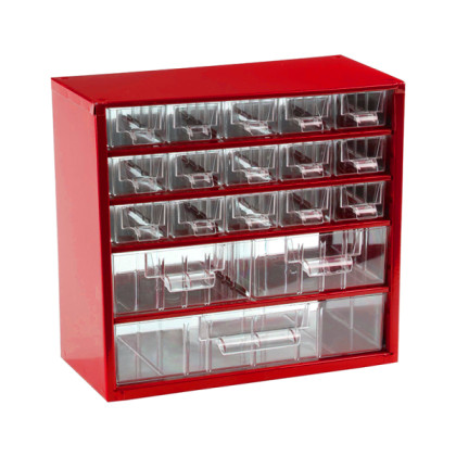 TOKOZ - Zásuvkový organizér 06 / 15S, 2M, 1L - RAL 3002 - Červená