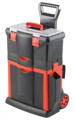TOOD - Plastový pojízdný kufr, tažná rukojeť 460x330x660mm s 1x…
