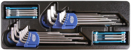 TORX a IMBUS klíče, 33 dílů ve výplni do dílenského vozíku - LIACK384008