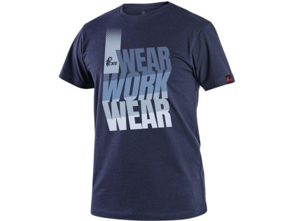 Tričko CXS WORKWEAR, krátký rukáv, modrá
